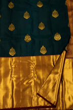 Exquisite Green Kanjeevaram Silk Saree - Handloom Beauty - Luxurion World