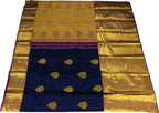 Blue Kanjeevaram Handloom Silk Saree - Pure Elegance - Luxurion World