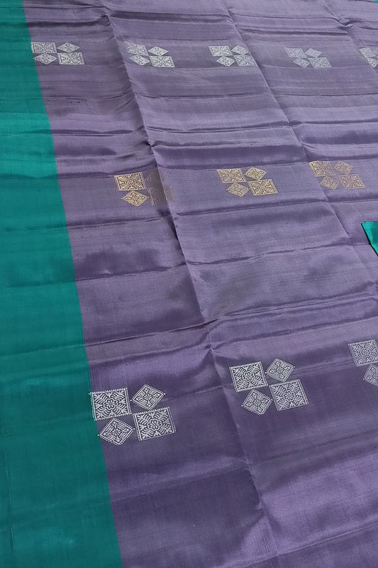 Exquisite Purple Kanjeevaram Silk Saree - Handloom Beauty - Luxurion World