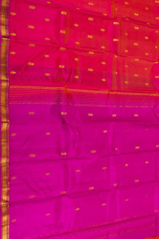 Exquisite Pink Kanjeevaram Handloom Silk Saree - Luxurion World