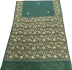 Green Kashmiri Aari Work Georgette Saree - Luxurion World