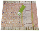 Elegant Pastel Kota Doria Handloom Saree with Real Zari Tissue - Luxurion World