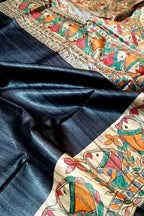 Exquisite Hand Painted Madhubani Silk Saree - Luxurion World
