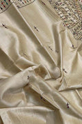Pastel Madhubani Hand Painted Tussar Silk Saree - Luxurion World