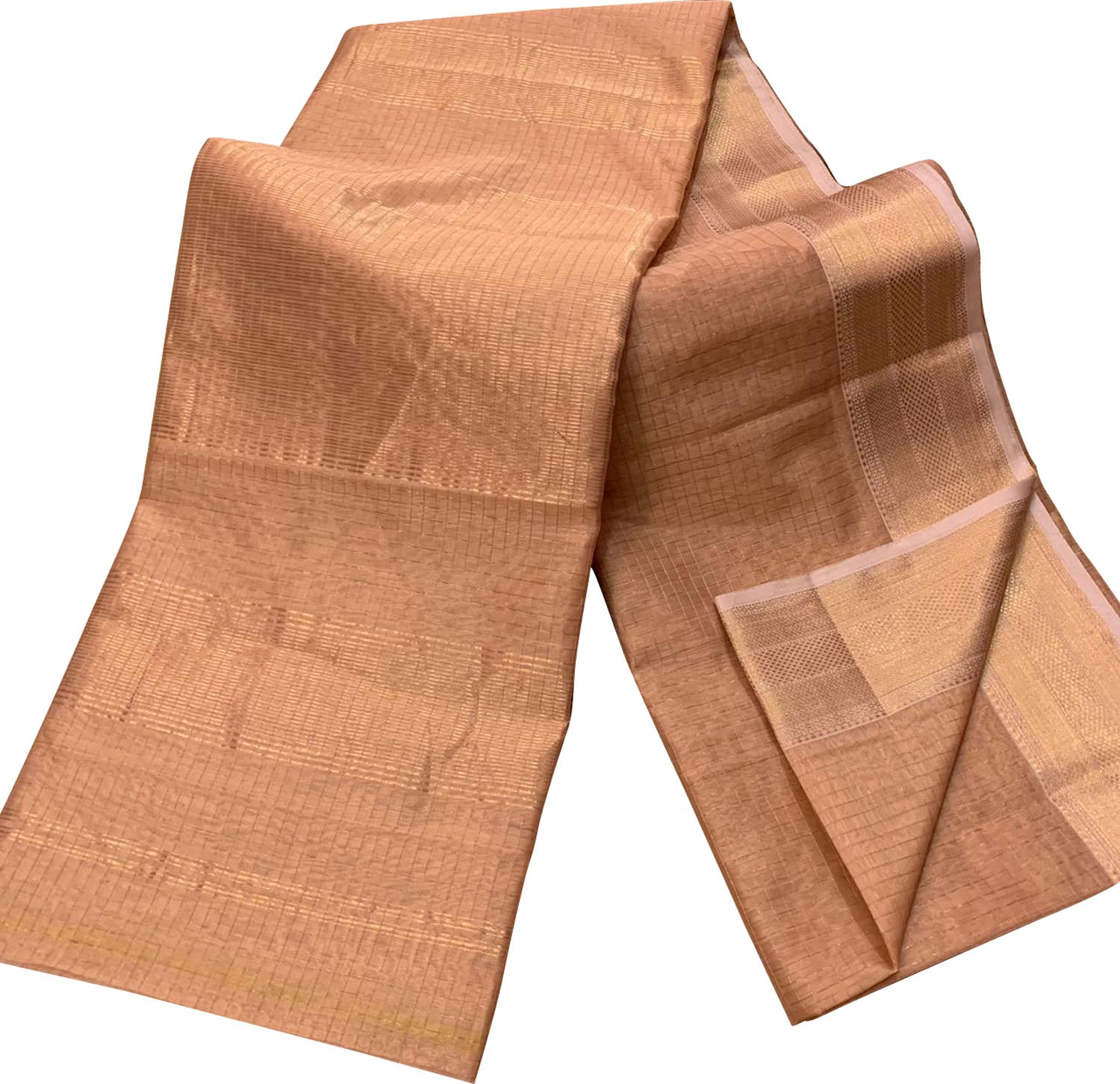 Pastel Maheshwari Handloom Checks Silk Saree - Luxurion World