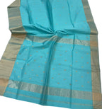 Elegant Blue Maheshwari Silk Saree - Luxurion World