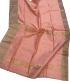 Elegant Orange Maheshwari Silk Saree - Luxurion World