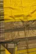 Yellow Maheshwari Tissue Silk Saree - Handloom Elegance - Luxurion World