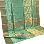 Green Maheshwari Tissue Silk Saree - Handloom Elegance - Luxurion World