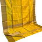 Yellow Maheshwari Tissue Silk Saree - Luxurion World