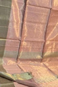 Elegant Pink Maheshwari Tissue Silk Saree - Luxurion World