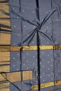 Elegant Grey Handloom Maheshwari Saree - Luxurion World