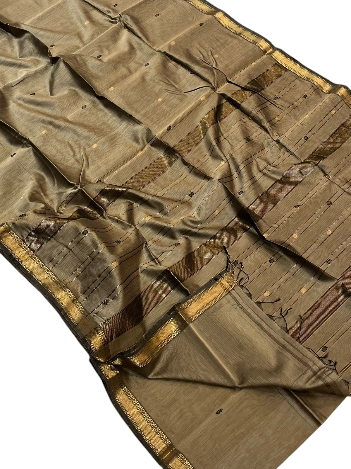 Pastel Handloom Maheshwari Cotton Silk Saree - Luxurion World