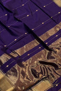 Blue Handloom Maheshwari Cotton Silk Saree