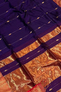 Blue Handloom Maheshwari Cotton Silk Saree
