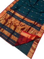 Green Handloom Maheshwari Cotton Silk Saree
