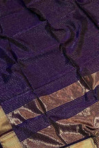 Blue Maheshwari Cotton Silk Saree — Woven Border, Everyday Elegance