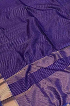 Purple Maheshwari Cotton Silk Saree — Geometric Motifs, Ethnic Wear