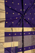 Elegant Purple Maheshwari Silk Saree - Luxurion World