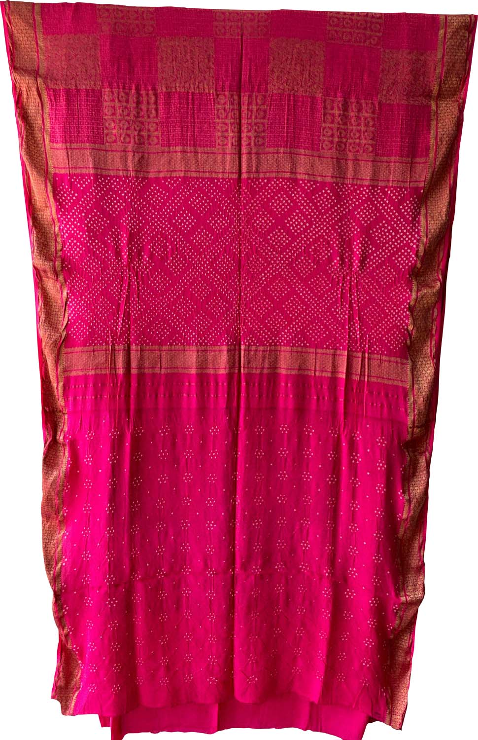 Exquisite Pink Exclusive Pure Mysore Silk Crepe Saree With Hand Bandhej Pallu And Blouse - Luxurion World