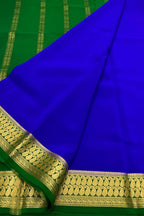 Elegant Blue Mysore Crepe Silk Saree - Luxurion World