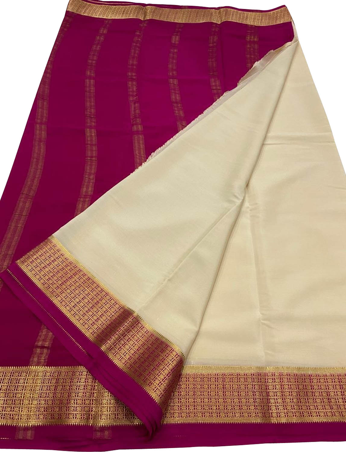 Pastel Mysore Handloom Crepe Silk Saree - Luxurion World