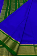 Elegant Blue Mysore Crepe Silk Saree - Luxurion World