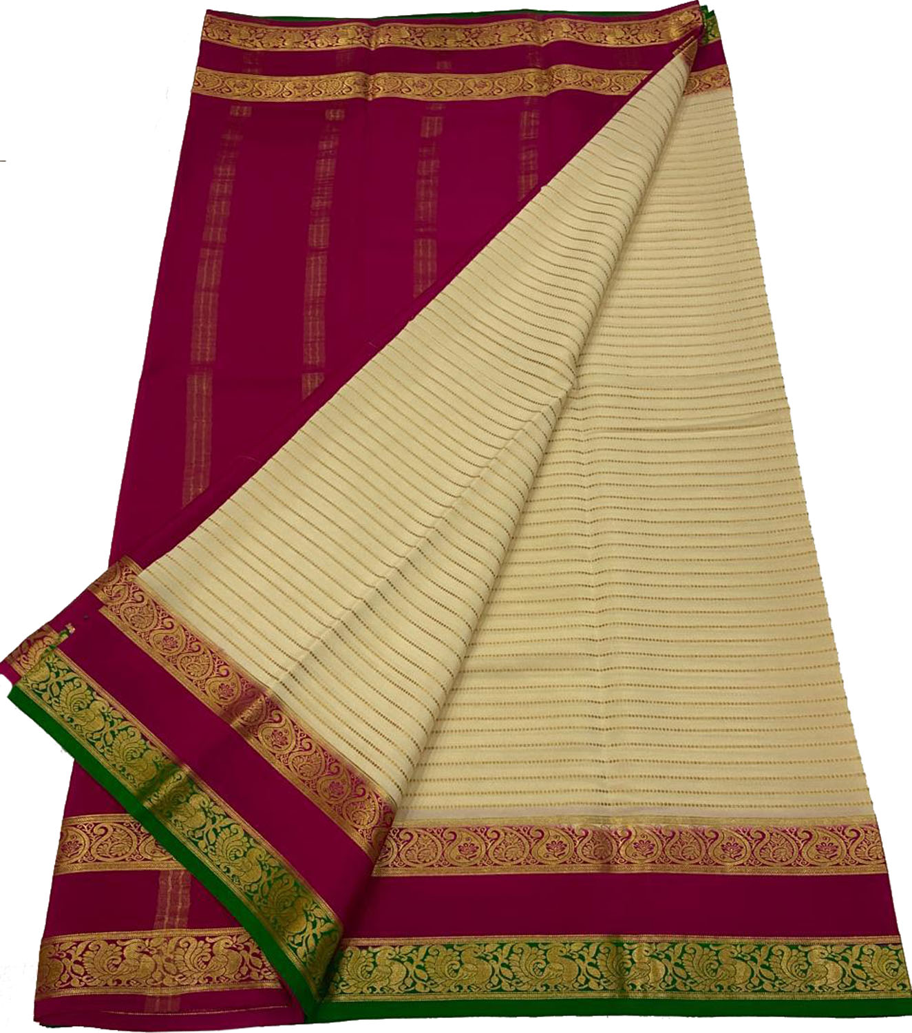 Pastel Pink Mysore Handloom Crepe Silk Saree - Luxurion World