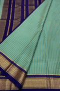 Elegant Blue Mysore Crepe Silk Saree - Luxurion World