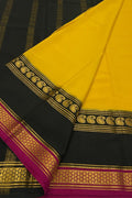Yellow Mysore Handloom Crepe Silk Saree - Elegant and Luxurious - Luxurion World