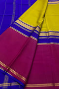 Green Handloom Mysore Pure Crepe Silk Saree - Elegant and Ethereal - Luxurion World