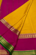 Yellow Mysore Crepe Silk Saree - Elegant & Timeless - Luxurion World