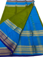 Green Handloom Pure Crepe Silk Saree - Elegant & Eco-Friendly - Luxurion World