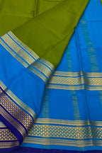Green Handloom Pure Crepe Silk Saree - Elegant & Eco-Friendly - Luxurion World