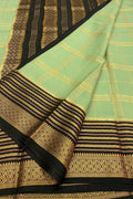 Green Handloom Mysore Pure Crepe Silk Saree - Luxurion World