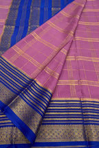 Beautiful Pink Handloom Mysore Pure Crepe Silk Saree - Luxurion World