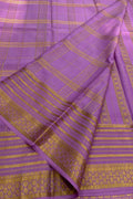 Exquisite Purple Handloom Mysore Crepe Silk Saree - Luxurion World