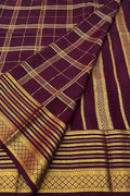 Exquisite Purple Handloom Mysore Crepe Silk Saree - Luxurion World