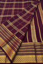 Exquisite Purple Handloom Mysore Crepe Silk Saree - Luxurion World