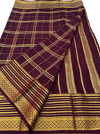 Exquisite Purple Handloom Mysore Crepe Silk Saree - Luxurion World