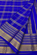 Exquisite Blue Handloom Pure Crepe Silk Saree - Luxurion World