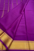Pink Handloom Mysore Pure Crepe Silk Saree - Luxurion World