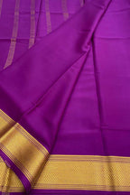 Pink Handloom Mysore Pure Crepe Silk Saree - Luxurion World