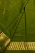 Green Handloom Mysore Pure Crepe Silk Saree - Luxurion World