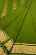 Green Handloom Mysore Pure Crepe Silk Saree - Luxurion World