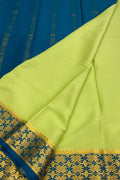 Green Handloom Mysore Pure Crepe Silk Saree - Luxurion World