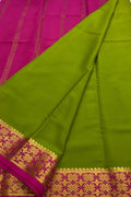 Green Handloom Mysore Pure Crepe Silk Saree - Luxurion World