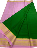 Green Handloom Mysore Pure Crepe Silk Saree - Luxurion World