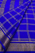 Purple Handloom Mysore Pure Crepe Silk Saree