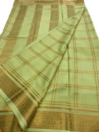 Green Handloom Mysore Pure Crepe Silk Saree